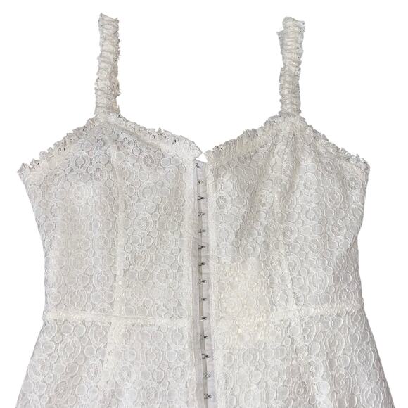 Storia Mini Dress Eyelette Lace Hook-and-Eye Shift - Picture 2 of 13